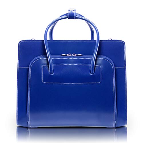 McKleinUSA McKlein Lake Forest Navy Leather Women's Case with Removable Sleeve (94337), 16"x5"x12.5" - color: Navy