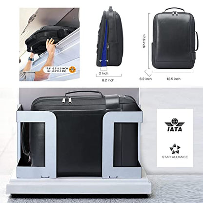 BOPai Business Smart 15.6 Inch Laptop Backpack Convertible Expandable Anti-Theft USB Charging Multi-Functional Travel Professional Work Office Men Commuter Large Black With Bottle Holder Waterproof