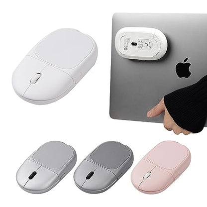 Magnito – Magnetic Wireless Bluetooth Mouse for MacBook, iPad, Laptop, Windows, Chrome OS, Linux – Compact & Portable, Slim, Lightweight, Quiet Clicks – The Best Travel Mouse (Snow White) - color: White