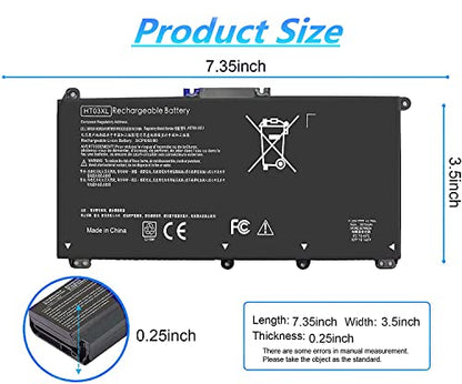 HTO3XL HT03XL L11119-855 Laptop Battery for HP Spare Pavilion 15-da0xxx 15-cs0xxx 15-cs3073cl 15-cs3153cl 15-cs1065cl 15-da0014dx 15-da012dx 15-db0011dx 17-by0053cl 14-dk1013dx 15-cs0053cl - size: 11.26 x 4.53 x 1.46 inches