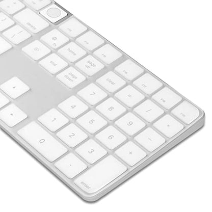 ProElife Ultra Thin Silicone Keyboard Cover Skin for 2022 Mac Studio & 2021 Apple iMac 24'' M1 Chip Magic Keyboard 2 with Numeric Keypad Touch ID A2520 Accessory U.S Enter Soft Protector, Transparent | Clear, Non-interference Design for ID Key, Dust-proof
