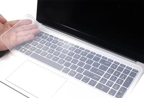 2 PCs 14.37" x 5.31" Ultra Thin Universal Silicone Keyboard Cover Skin Compatible for Most 15.6" 17.3" MacBook HP Dell Lenono ASUS Laptops Keyboard (Clear) - color: Clear, size: 15" - 17"