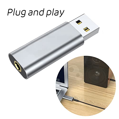 Pocket-Size Sound Card USB to 3.5mm Interface Adapter for Earphone Mic for Computer Laptop Lightweight USB to Adapter Gaming