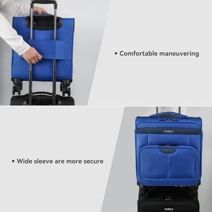 16 Inch Underseat Carry on Luggage With Wheels Weekender Overnight Business Travel Bag Suit cases Mini Suitcases with Wheels Under Seat Bag for Airlines,Blue - color: Blue, size: Underseat 16 inch
