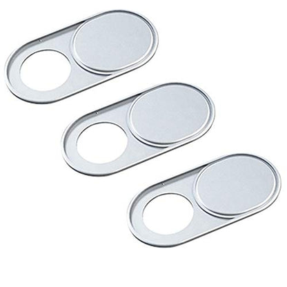 Metal Webcam Cover Slide, Shutter Magnet Slider Camera Cover for Web Cam iPhone PC Laptops Tablet Phone Lens Protect Privacy Sticker (Silver-3pcs) - size: Silver-3pcs