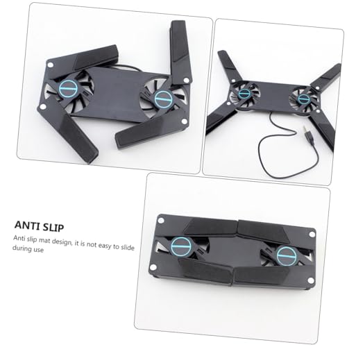 STOBOK 2Pcs USB Laptop Cooling Pad with Dual Fans Ventilated Support for All Laptops Slip Design for Travel and Business Use Efficient Heat Dissipation