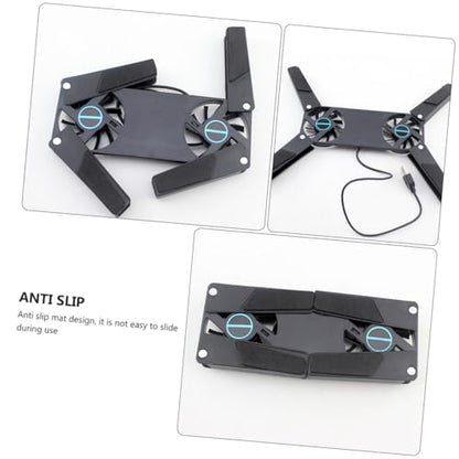 STOBOK 2Pcs USB Laptop Cooling Pad with Dual Fans Ventilated Support for All Laptops Slip Design for Travel and Business Use Efficient Heat Dissipation