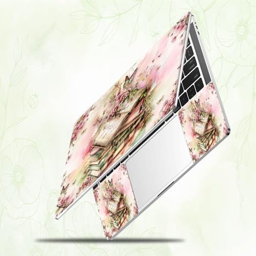 Laptop Skin Sticker Decal, Universal Reusable Vinyl Laptop Cover for 12" 13" 13.3" 14" 15" 15.4" 15.6" Notebook PC, Waterproof Scratch-Resistant with 2 Wrist Pads, Easy to Apply & Remove,Art Books - color: Art Books