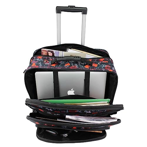 World Traveler Rolling 17-Inch Laptop Briefcase Computer Case - Paris Black - color: Paris Black