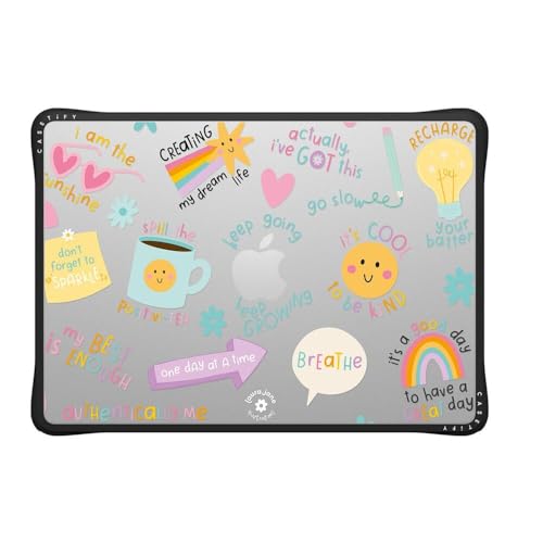 CASETiFY Impact MacBook Air 13.6" (M2-M5) Case [Cushioned Impact Corners/Scratch-Resistant/Anti-Slip Grip] - Keep Growing - Clear Black - color: Keep Growing, size: MacBook Air 13" (M2 - M5)