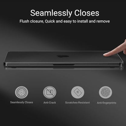 MOSISO Compatible with MacBook Neo Case 13 inch 2026 Release Model A3404 | Seamlessly Closes & Fingerprint-Resistant Protective Hard Shell Cover, Great for Work Travel Study Daily Use, Black Clear - color: Black Clear
