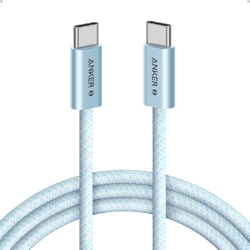 Anker Zolo USB C to USB C Cable, 240W Fast Charging Cable (6 ft, Blue) | Braided and Dirt-Free, Slim Connector, for iPhone 17 Series, MacBook, and More - color: Blue, size: 6ft