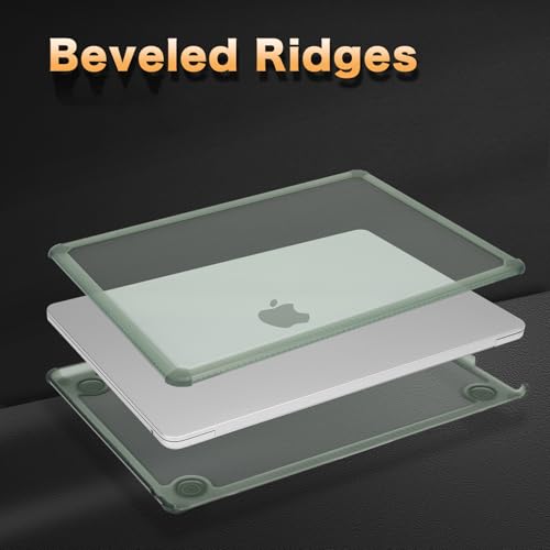 MOSISO Compatible with MacBook Air 13 inch Case M5 2026 M4 M3 M2 2025-2022 | A3449 A3240 A3113 A2681, 3 in 1 Kit Crack-Resistant Heavy Duty Protective Hard Shell Case Cover with TPU Bumper,Emerald Green - color: Emerald Green