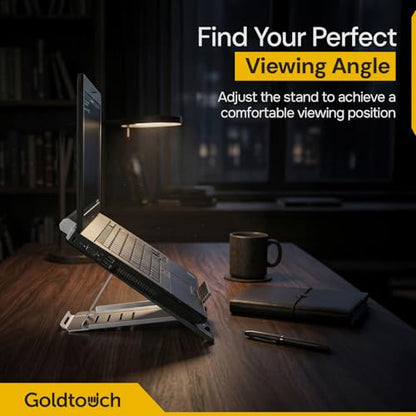 Goldtouch KOV-GTLS-0055 Go! Travel Laptop and Tablet Stand (Aluminum),Black