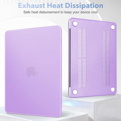 May Chen for MacBook Neo 13 inch Liquid Retina Display ((2026 Release A3404), Slim & Lightweight Protective Case with Screen Protector&Keyboard Cover&Dust Plug, Frosted Purple - color: Frosted Purple