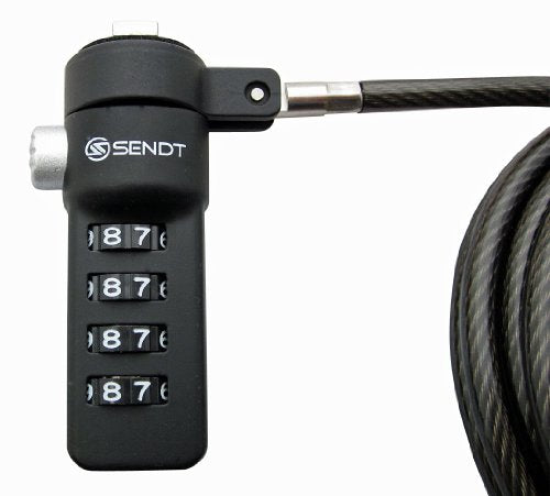 Sendt Black Notebook/Laptop Combination Lock Security Cable - color: Black