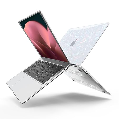 Anban for MacBook Pro 13 inch Case M2 M1 2025 2024 2023-2016, Shiny Pearl | Plastic Hard Shell+Keyboard Cover+Screen Protector for MacBook Pro 13.3 inch Case, A2338 A2251 A2289 A2159 A1989 A1706 A1708