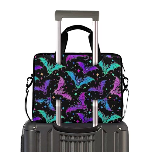 MNSRUU Laptop Bag for 15.6 inch Black Gothic Bats - color: Halloween Theme 092