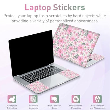 12 12.1 13 13.3 14 15.4 15.6 Inch Laptop Skin Decal, Laptop Skins Stickers Decals for Notebook PC, Universal Reusable Vinyl Laptop Cover Sticker, Waterproof Art Protector I Lovely Pink Flowers - color: Lovely Pink Flowers