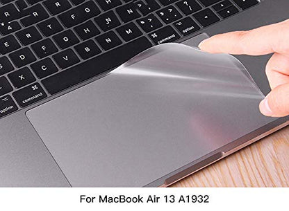 2 Pack MacBook Air 13 A2337 M1 A2179 TrackPad Protector Cover Skin, Clear Anti-Scratch Touchpad Cover Film for 2018 2019 2020 2021 Apple MacBook Air 13 Inch A2337 M1 A1932 A2179 with Touch ID - size: MacBook Air 13