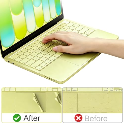 Palm Rest Protector for MacBook Neo 13 Inch, Palm Rest Cover Trackpad Cover Touch Bar Skin for MacBook Neo A18 Pro A3404 2026 - Yellow - color: Yellow