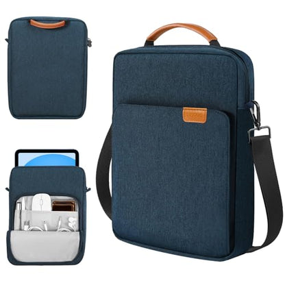 TiMOVO 9-11" Tablet Sleeve Bag Carrying Case with Strap, Indigo | Fits iPad A16 11", Pad Air 11/5th & 4th 10.9", 10th Gen/10.2", Galaxy Tab A11 Plus, Multi-Pocket, Handle, Padded Protection - color: Indigo, size: 9-11