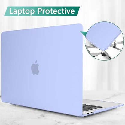 May Chen Compatible with MacBook Air 13 inch Case 2021 2020 2019 2018 Model: M1 A2337 A2179 A1932, Plastic Matte Hard Shell Case for MacBook Air 13 inch with Retina Display Fits Touch ID, Airy Blue - color: Airy Blue