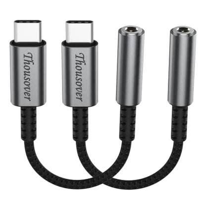 Thousover USB Type C to 3.5mm Female Headphone Jack Adapte