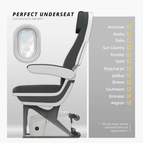 Verage Underseat Carry On Luggage with Wheels,14-Inch,Cloud Gray | Personal Item Bag,Airline Approved, Laptop Compartment, USB Charging Port - color: Cloud Gray, size: 14-Inch Compact Underseat