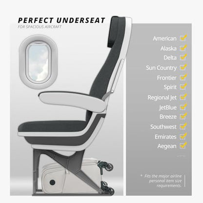 Verage Underseat Carry On Luggage with Wheels,14-Inch,Cloud Gray | Personal Item Bag,Airline Approved, Laptop Compartment, USB Charging Port - color: Cloud Gray, size: 14-Inch Compact Underseat