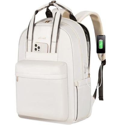 LOVEVOOK Laptop Backpack for Women, 17 Inch Travel Laptop Bag with USB Port, Waterproof Computer Backpack Purse for Work Teacher Nurse, Durable Casual Daypack