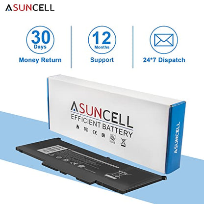ASUNCELL F3YGT 60Wh 7480 Laptop Battery for Dell Latitude 7490 7390 7280 7290 7380 E7490 12 7000 7290/13 7000 P29S002/14 7000 Series P73G P73G001 P73G002 DM3WC - size: F3YGT