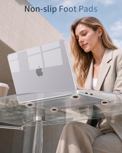 Glossy Clear Laptop Cover for MacBook Air 13 inch Case 2026-2022 | 13.6-in Mac M5 M4 M3 M2 Chip, Model A3449 A3240 A3113 A2681, Ultra Thin Hard Shell Protect from Scratches, Shiny Transparent - color: Crystal Clear, size: MacBook Air 13.6"