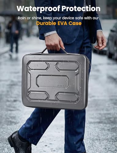 DOMISO Laptop Hard Case 17-17.3 inch Waterproof Shockproof Hard Shell Laptop Sleeve with Handle & Storage Pocket, Compatible with MacBook, HP, Dell,Dark Grey - color: Dark Grey, size: 17.3 inch