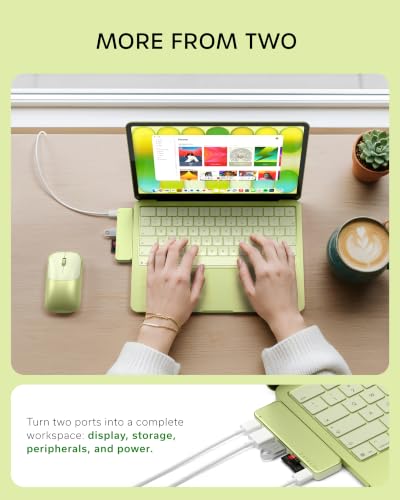 Satechi USB-C Snap Hub for MacBook Neo, 6-in-2 Flush Dual-Connector Hub with 4K/60Hz HDMI, 45W Pass-Through Charging, SD & microSD Card Readers, USB-A & USB-C 5Gbps Data, Citrus - color: Citrus