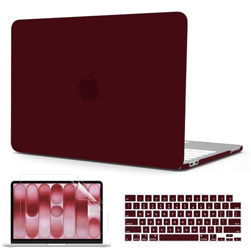 B BELK for MacBook Neo Case 13 inch 2026 Release Model A3404, Burgundy | Scratch Resistant Protective Matte Hard Shell for Mac Neo Case with Keyboard Cover & Screen Protector, Lightweight, Snap-On - color: Burgundy