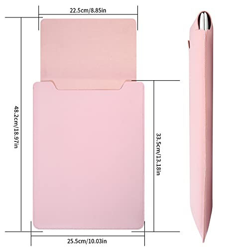 13.3-14" Laptop Sleeve, Padded Laptop Case, Thin Portable Case Bag - Compatible with 2022 Pro 14 inch/2015 Pro 13.3 inch/2015 Air 13.3 inch (Light Pink) - color: Light pink