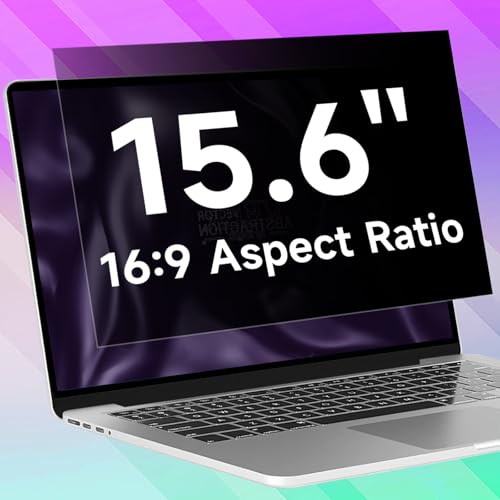 15.6 Inch 1920x1080 Laptop Privacy Screen Filter, Anti Blue Light Glare & Anti Scratch Computer Privacy Shield for 15.6" with 16:9 Aspect Ratio Laptop Portable Monitor - size: 15.6 inch with 16:9 aspect ratio laptops