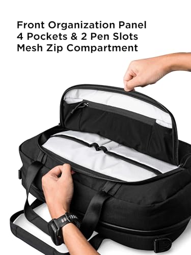 ALPAKA Bravo Brief Laptop Briefcase Business Shoulder Bag | Fits 16-inch Laptop, Detachable Shoulder Strap, For Men and Women Work Travel, Weatherproof Fabric Axoflux 400D - color: Black