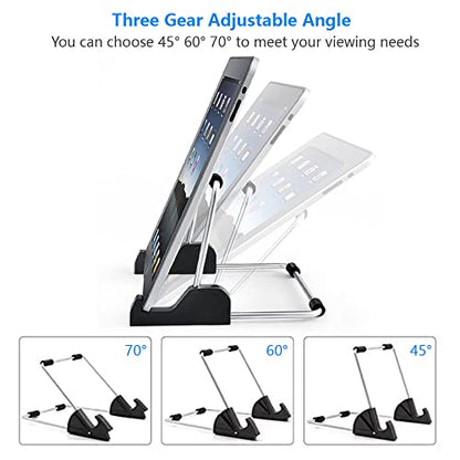 Kinizuxi Tablet Stand Adjustable, Aluminum Alloy Non-Slip Tablet Holder for Desk Fit for Tablets, ipad Samsung and Kindle Fire, Display Stand Picture Frame Stand for Photo