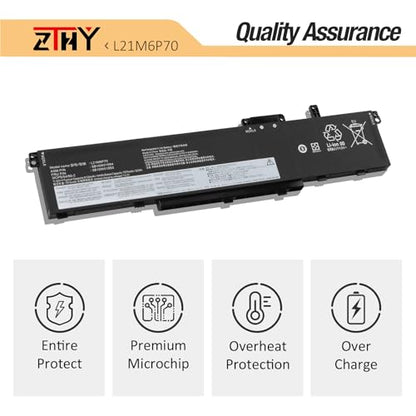 L21L6P70 L21M6P70 Laptop Battery Replacement for Lenovo ThinkPad P16 Gen 1 | ThinkPad P16 Gen 2 (Type 21FA, 21FB) Series L21C6P70 L21D6P70 SB10W51995 SB10W51994 11.52V 94Wh 6-Cell