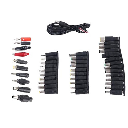 FTVOGUE Notebook Power Head Universal Laptop DC Power Head 45Pcs Adjustable 12 15 16 18 19 20 24V Adapter Tips for Laptop Repair Bench Supply Computer Maintenance