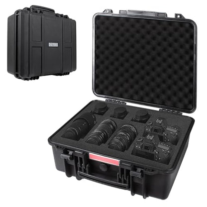 Durabox All Weather Hard Case 19 x 17 x 8” - TSA Approved Hard Shell Travel Case with Customizable Foam for Cameras, Lenses, Laptops, Electronics, Guns, Pistols and Other Gear - size: Large 19 x 17 x 8"