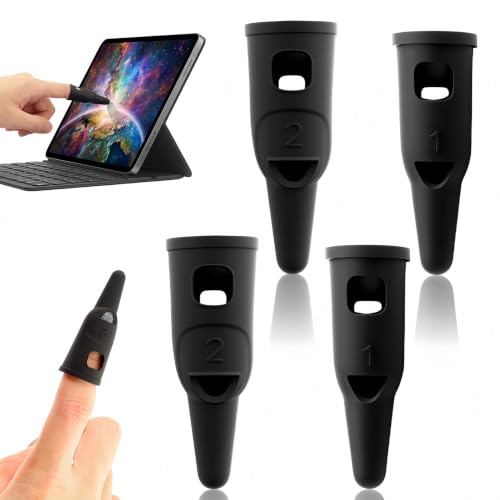 4 Pack Finger Stylus Pen for Touchscreen - 2 Sizes Touch Screens Pen Adults | High Precision Sensitivity Silicone Capacitive Stylus Suitable for iPad/iPhone/Android Phones Tablets