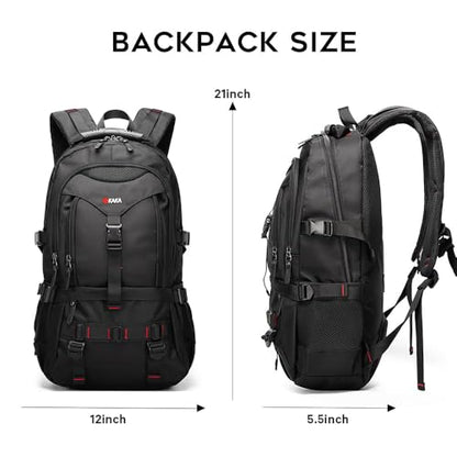 KAKA Travel Backpack Fight Approved with 17.3 inch Laptop Lackpack Compartment Outdoor Duffle Bag for men and women - color: Black