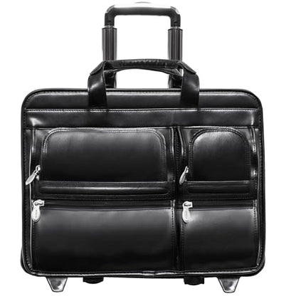 McKLEIN 17" Nylon Patented Detachable -Wheeled Laptop Briefcase- CLINTON