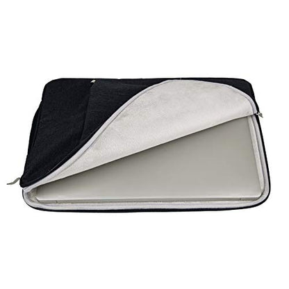 RAINYEAR 13.3 inch Laptop Sleeve Carrying Case with Handle & Pocket, Black | Protective Padded Polyester Laptop Sleeve Case Briefcase for 14 inch MacBook Pro/Max 13.3 Inch MacBook Pro/Air Computer PC - color: Black, size: 13"-13.3"