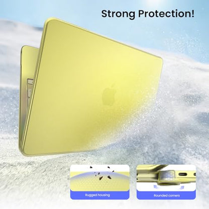 BlueSwan for MacBook Neo Case 13 inch 2026 Release A18 Pro Chip Model A3404 | 100% Match Official Color, Scratch Resistant, Easy to Snap on, Travel Essential, Back to School Gifts - color: Citrus Clear