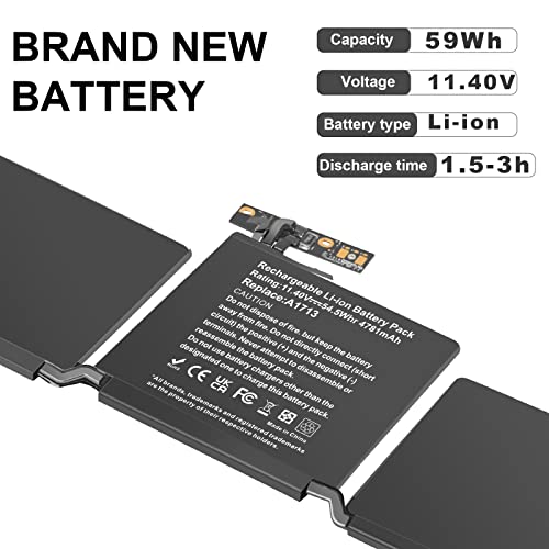 Fancy Buying Battery A1713 A2171 for MacBook Pro 13 Inch A2159 (2019) A2289 (2020) A2338 (2020), A1708 Late 2016 Mid 2017 (EMC 2978 3164), MPXQ2LL/A MLL42LL/A MLUQ2LL/A MPXR2LL/A MPXU2LL/A MPXT2LL/A - size: 11.34*3.29*0.18inch