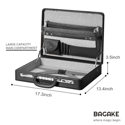 Briefcases For Men - Anti-Theft Longwave Lock&16 Inch Laptop Compartment | Waterproof Faux Leather, Brief Cases with Multi File Organizer, Office&Travel ，Gift For Man (Black) - color: Yi-Black